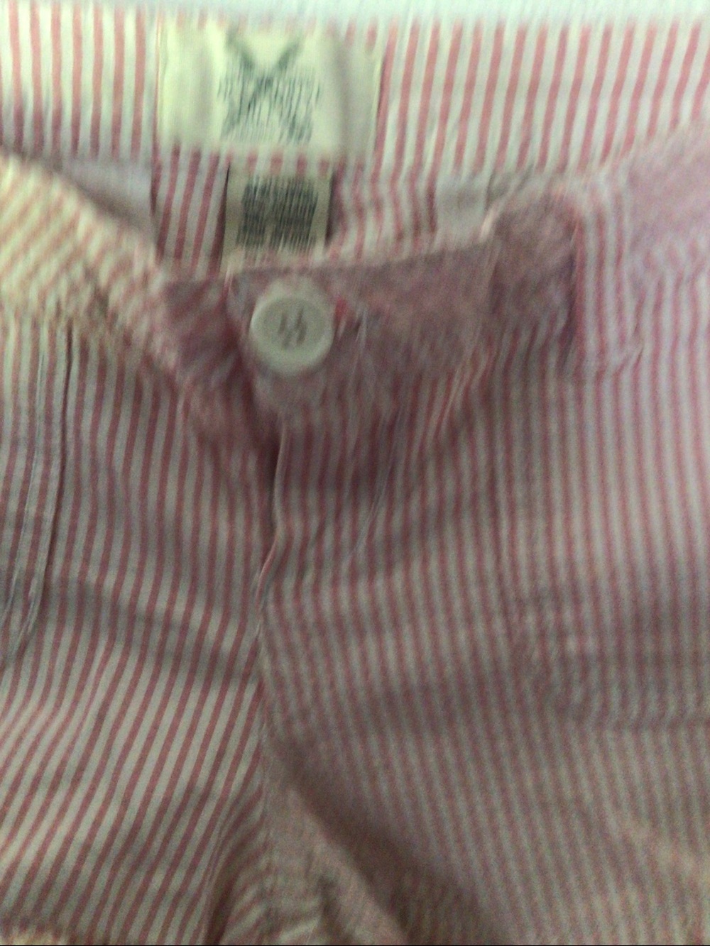 High-Rise Pink Striped Women’s Shorts - Picture 2 of 4